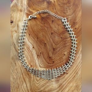 yellow gold plated link necklace